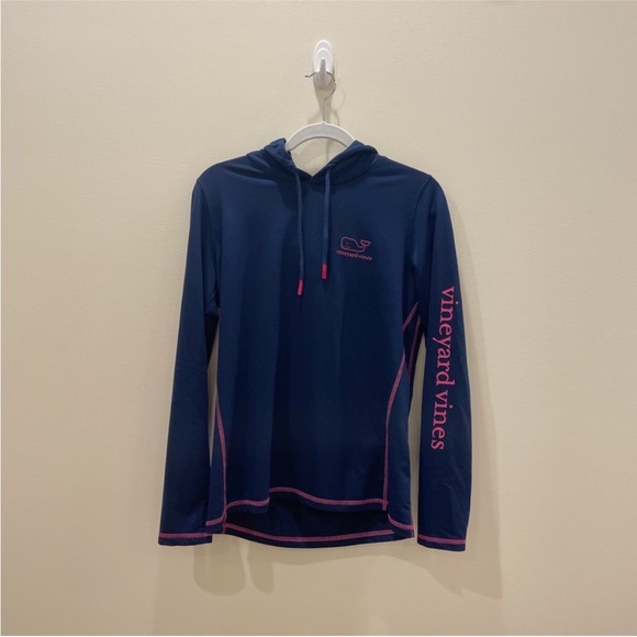 Vineyards Vibes Performance navy hoodie - Picture 1 of 5